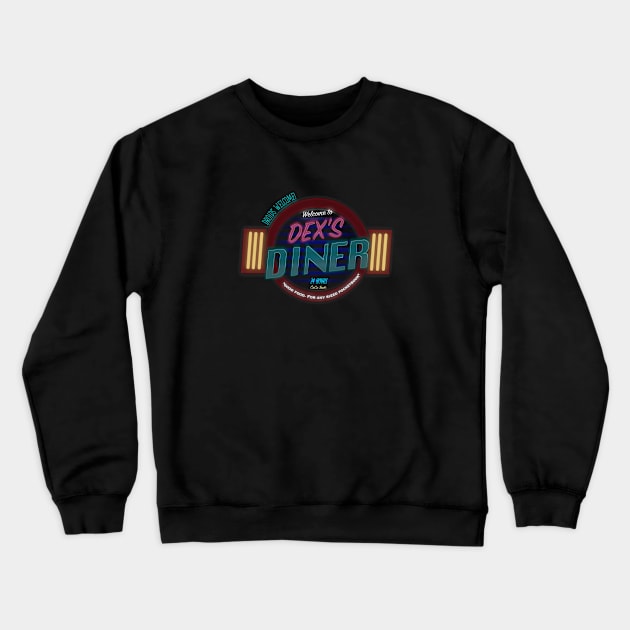 Dex's Diner Crewneck Sweatshirt by FlyingCasualPodcast